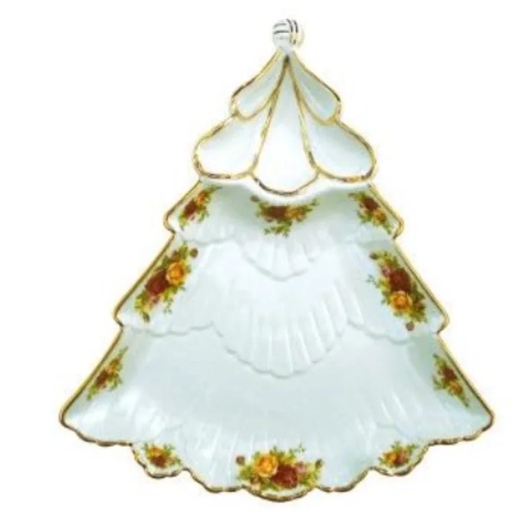 Royal Albert Old Country Roses Tree Chip and Dip ( NEW WITH BOX)